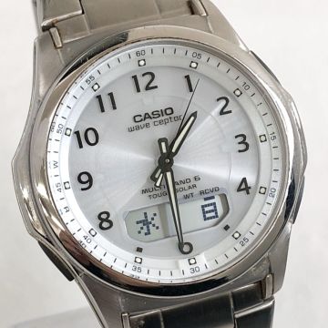 美品 CASIO カシオ WAVECEPTOR ウェーブセプター マルチバンド6 腕時計 WVA-M630D-7AJF 電波ソーラー タフソーラー アナデジ 動作確認済み
