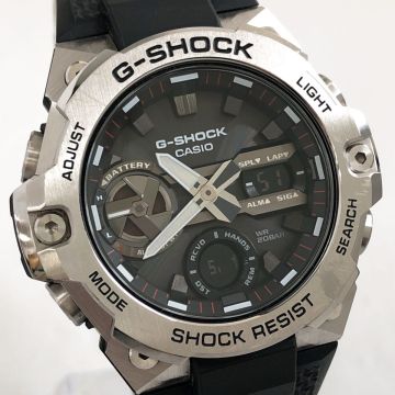 超美品 CASIO カシオ G-SHOCK ジーショック G-STEEL 腕時計 GST-B400-1AJF ソーラー アナデジ ラウンド モバイルリンク Bluetooth 動作OK