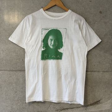 90s 高橋里奈 キグナス石油 ノベルティ Tシャツ 公式 レトロ 歌手 タレント 企業 ヴィンテージ フォトプリント 古着 シングルステッチ