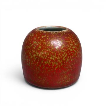 紅釉 水滴 水盂 筆洗 磁器 中国美術 古玩 唐物 骨董品 書道具 文房四宝 煎茶道具 時代物 伝来品 旧家蔵出 景徳鎮