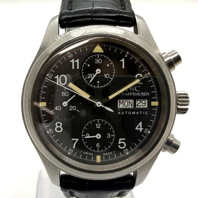 L808-O48-2340◎ IWC フリーガー クロノグラフ IW370603 デイデイト メンズ 腕時計 自動巻き 稼働 IB