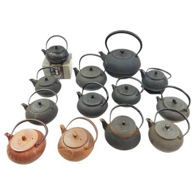 【4-170】★中古★鉄瓶 鉄器 急須 13点 大量まとめ売り 総重量11.1kg アンティーク 南部鉄器 等 長期保管品