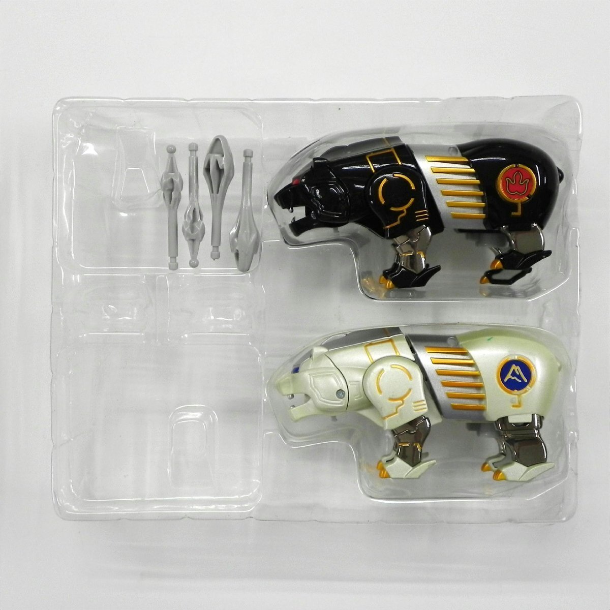  1円【ジャンク】BANDAI バンダイ/百獣戦隊ガオレンジャー ガオベアー＆ガオポーラー パーツ欠品あり/81