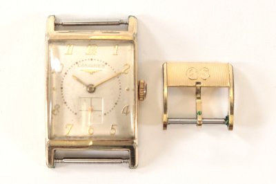 LONGINES ロンジン Cal.9LT 手巻き メンズ 腕時計 スクエア 3針 アンティーク フェイス/尾錠のみ 1180-YO