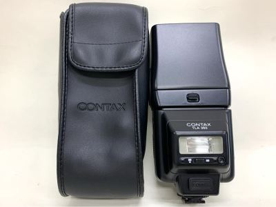 △ CONTAX コンタックス TLA360 ストロボ フラッシュ 通電のみ確認済み ケース付き 現状品 S640-19