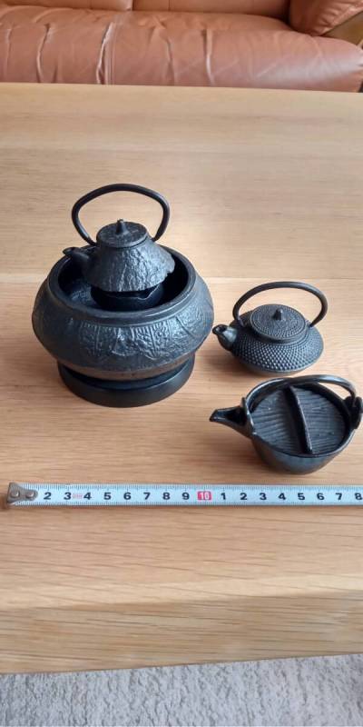 ミニチュア南部鉄器 鉄瓶 急須 五徳 火鉢 水差し 5点SET
