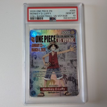 PSA10｜ONE PIECE EN COLL BASKETBALL US VOYAGE #055｜MONKEY D. RUFFY｜アメリカ　バスケットボール ワンピース プロモ ルフィ　　
