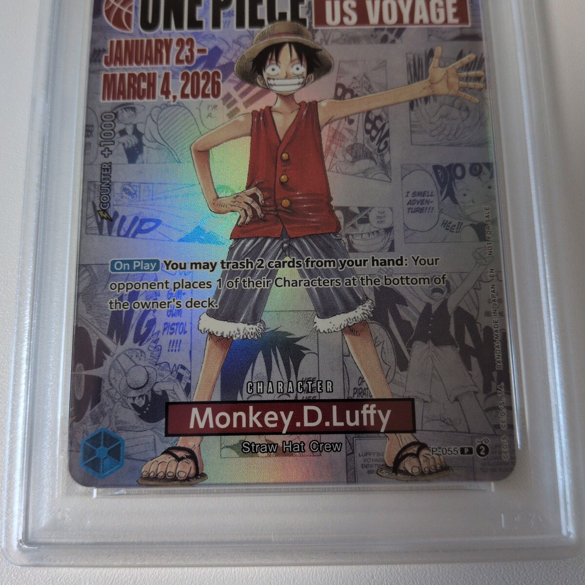  PSA10｜ONE PIECE EN COLL BASKETBALL US VOYAGE #055｜MONKEY D. RUFFY｜アメリカ　バスケットボール ワンピース プロモ ルフィ　　