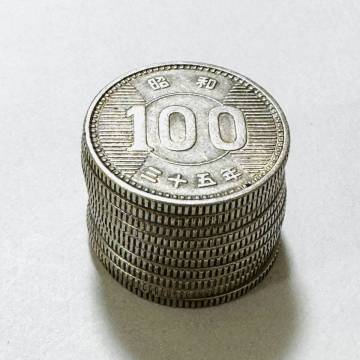 【インフレヘッジの切り札・高値堅持!!】稲100円銀貨☆10枚組☆昭和35年銘☆状態混☆銀品位.600☆重量4.80g/枚☆合計48.0g!!②
