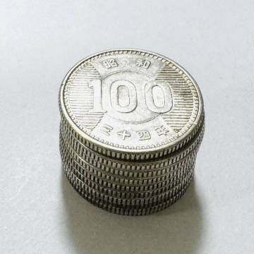 【インフレヘッジの切り札・高値堅持!!】稲100円銀貨☆10枚組☆昭和34年銘☆状態混☆銀品位.600☆重量4.80g/枚☆合計48.0g!!②