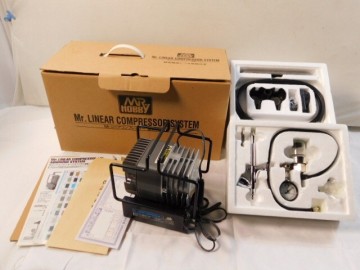 ｙ229★GSIクレオス Mr.リニアコンプレッサーL7 エアブラシセット PS308 外箱付 ホビー用塗装用具 模型用コンプレッサー送料970円～