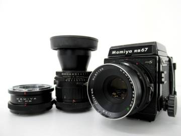 【MAMIYA/マミヤ】辰③81//RB67 Pro S/SEKOR C 1:3.8 f=127mm/電動ロールフィルムホルダー6&times;8/SEKOR 1:4.5 f=250mm/中間リング
