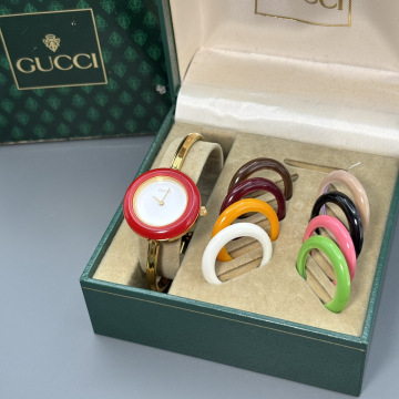 1円〜 GUCCI グッチ チェンジベゼル 1100L 時計 ゴールド [120]