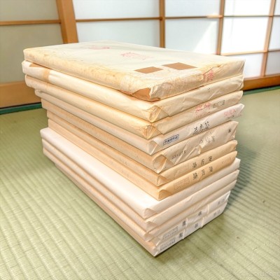 画仙紙 1.75x7.5尺 未開封多 24.2kg分 和紙 手漉 花鳥箋/墨香箋/龍華 厚口 書画紙 宣紙 書道具 書道紙 20260510-36