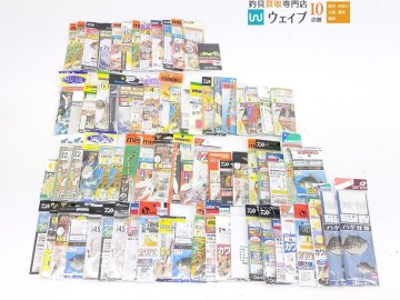 ダイワ 快適カワハギ仕掛け、がまかつ 競技カワハギ 速攻 5.5号、シマノ カワハギワンタッチ集寄 ほうき星 他 計75点セット