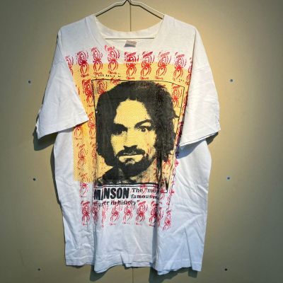★ チャールズ・マンソン / Tシャツ Charles Manson Lサイズ FRUIT OF THE LOOM 90s