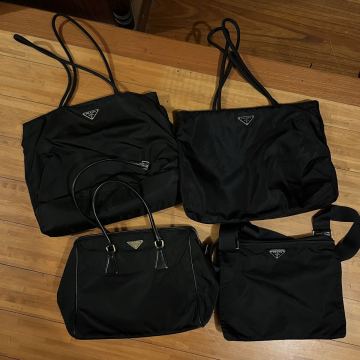1円〜【Pradaバッグまとめ】 Prada プラダ トートバッグ ショルダーバッグ ブラック 黒 三角ロゴ