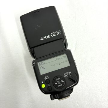 E021-I55C-344 ◎ Canon キャノン SPEED LITE スピードライト 430EX III-RT ストロボ 通電確認済み DA