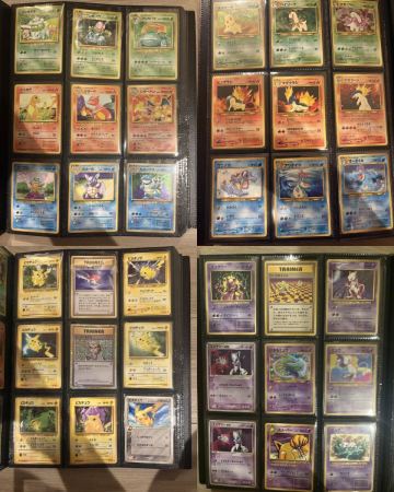 ポケモンカード 旧裏 引退品 キラ ピカチュウ リザードン 当時物 old 旧裏面　ひかるミュウ