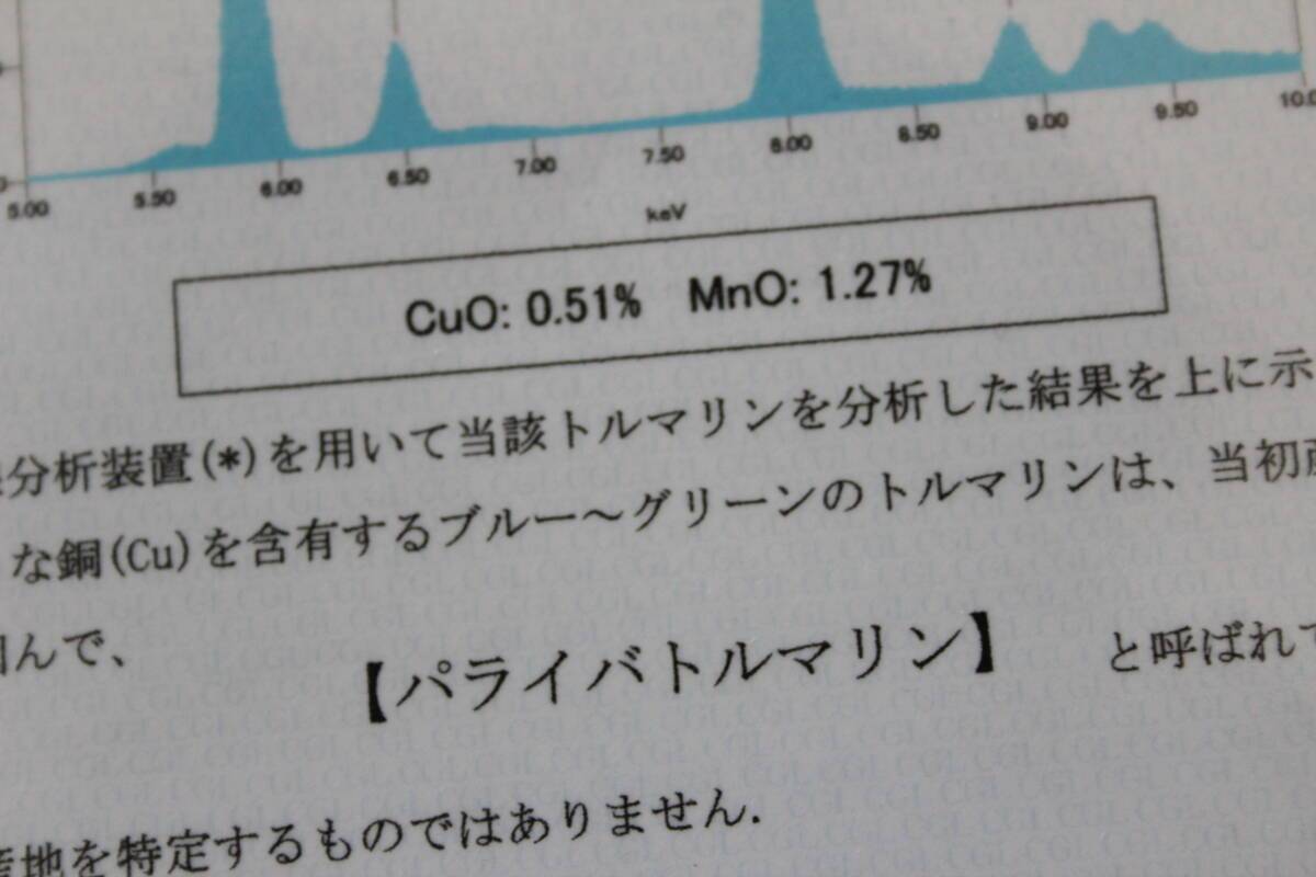  希少宝石　極上パライバトルマリン　大粒0.5ct　極上ダイアモンド0.21ct　Ｐｔ900　ペンダントヘッド　宝石鑑別所　分析報告書