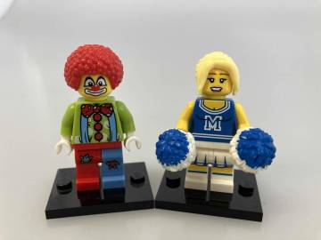 正規品 LEGO レゴ ミニフィギュアシリーズ1 ミニフィグ 2個 まとめ売り※② チアリーダー ④ サーカスのピエロ 台座プレート 8683