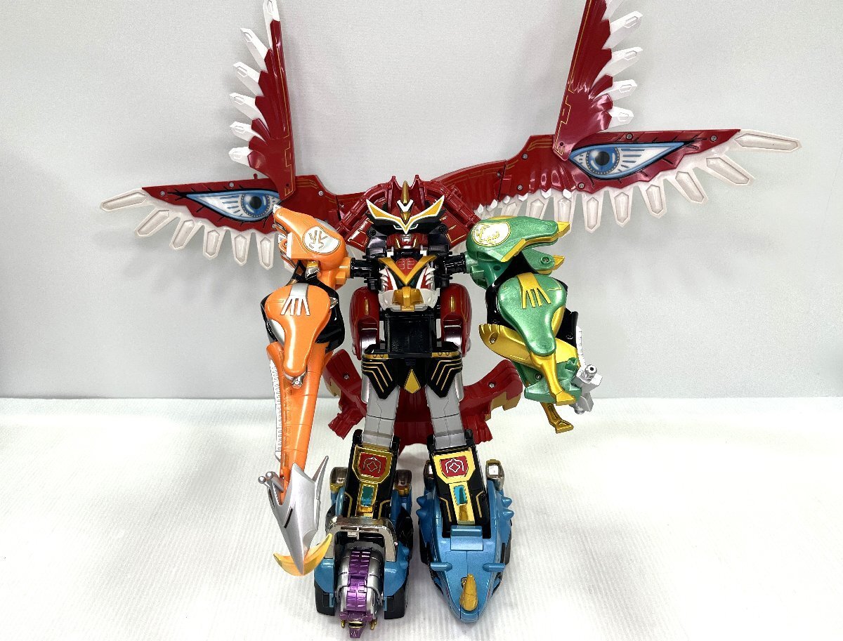  【中古品】BANDAI DX 百獣合体 ガオイカロス 百獣戦隊 ガオレンジャー バンダイ フィギュア 玩具 gm5-47