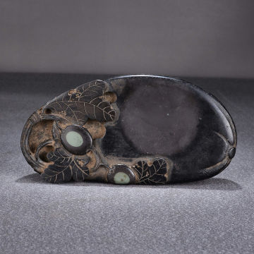 ★旧家蔵出し・時代物★H896時代硯 清時代 端硯 瓜端硯 古硯 硯台 時代硯 文房具 書道具