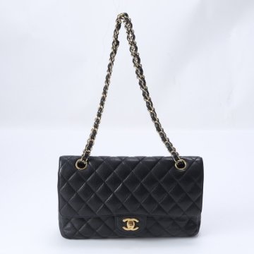 1円■美品■シャネル■シリアルシール付 マトラッセ キャビアスキン ダブルフラップ レザー 2WAY ショルダーバッグ レディース RNM DY45-9