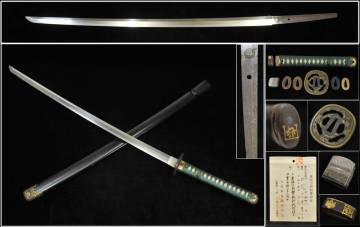 【刀剣】　刀　銘：康継以南蛮鉄於武州作之　寛永拾六年八月日　拵え　長さ：二尺五寸五分0厘　大阪448　03206018-2　
