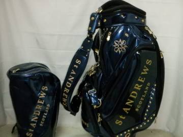 St ANDREWS セントアンドリュース 9.5型 3点式 アスリートツアープロモデル★中古★(NVxGOLD)ゴルフ キャディバック