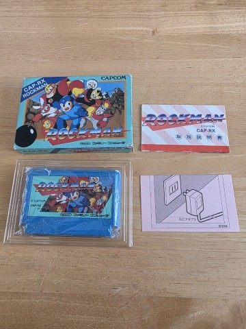 1円スタート! FC 初代 ロックマン 1 箱説 ファミコン 送料230円～ 動作確認済 コレクション