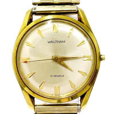 【1円スタート】WALTHAM ウォルサム 17石 GP&times;SS 手巻き ボーイズ腕時計 ジャンク 611718