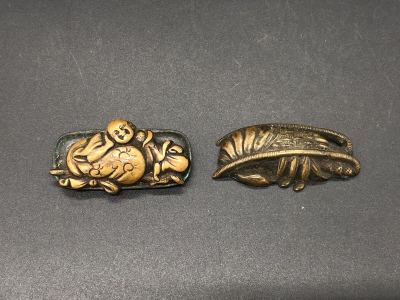 江戸時代 刀装具 縁頭 目貫 煙草入れ 金工