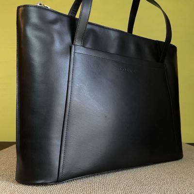 一円　美品　ロエベ　LOEWE アマソナ　 トートバッグ ビジネスバッグ ハンドバッグ 大容量 肩掛け レザー ブラック 黒 ビジネス