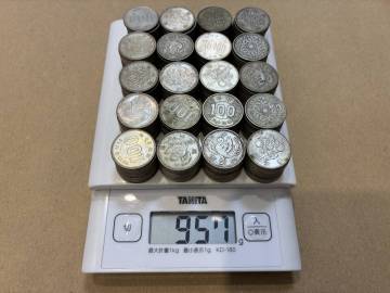 稲穂、鳳凰、東京オリンピック　１００円銀貨　未選別　状態いろいろ　２００枚　合計重量　約９５７ｇ　1円スタート！！ 