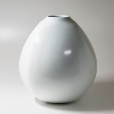 【TAKIYA】8223 人間国宝 前田昭博 『白瓷面取壺』 共箱 銘有 花器 花瓶 白磁 茶道具 華道具