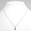 Pt900/Pt850!!【CRESCENT VERT】◆ルビー/天然ダイヤモンドネックレス◆M 約2.6g 約40.0cm ruby diamond necklace ペンダント EB5/ M455