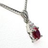 Pt900/Pt850!!【CRESCENT VERT】◆ルビー/天然ダイヤモンドネックレス◆M 約2.6g 約40.0cm ruby diamond necklace ペンダント EB5/ M455