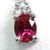 Pt900/Pt850!!【CRESCENT VERT】◆ルビー/天然ダイヤモンドネックレス◆M 約2.6g 約40.0cm ruby diamond necklace ペンダント EB5/ M455