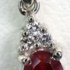 Pt900/Pt850!!【CRESCENT VERT】◆ルビー/天然ダイヤモンドネックレス◆M 約2.6g 約40.0cm ruby diamond necklace ペンダント EB5/ M455