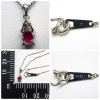 Pt900/Pt850!!【CRESCENT VERT】◆ルビー/天然ダイヤモンドネックレス◆M 約2.6g 約40.0cm ruby diamond necklace ペンダント EB5/ M455