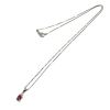 Pt900/Pt850!!【CRESCENT VERT】◆ルビー/天然ダイヤモンドネックレス◆M 約2.6g 約40.0cm ruby diamond necklace ペンダント EB5/ M455