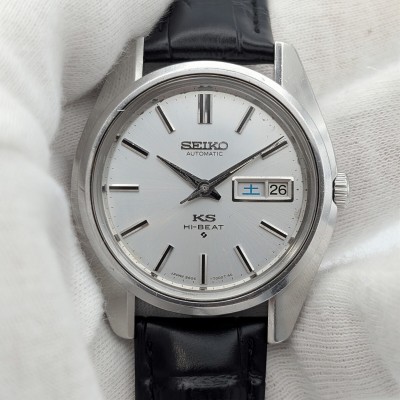 稼働 SEIKO キングセイコー 5626-7000 56KS ハイビート 自動巻 メダリオン ワンピースケース メンズ腕時計 デイデイト 風防新品