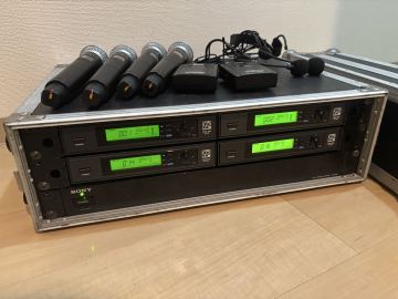 ワイヤレスマイク一式　CLASSIC PRO CWR800PLUS CWM800PLUS CWT800PLUS CWH807 SONY WD820 3U Rack