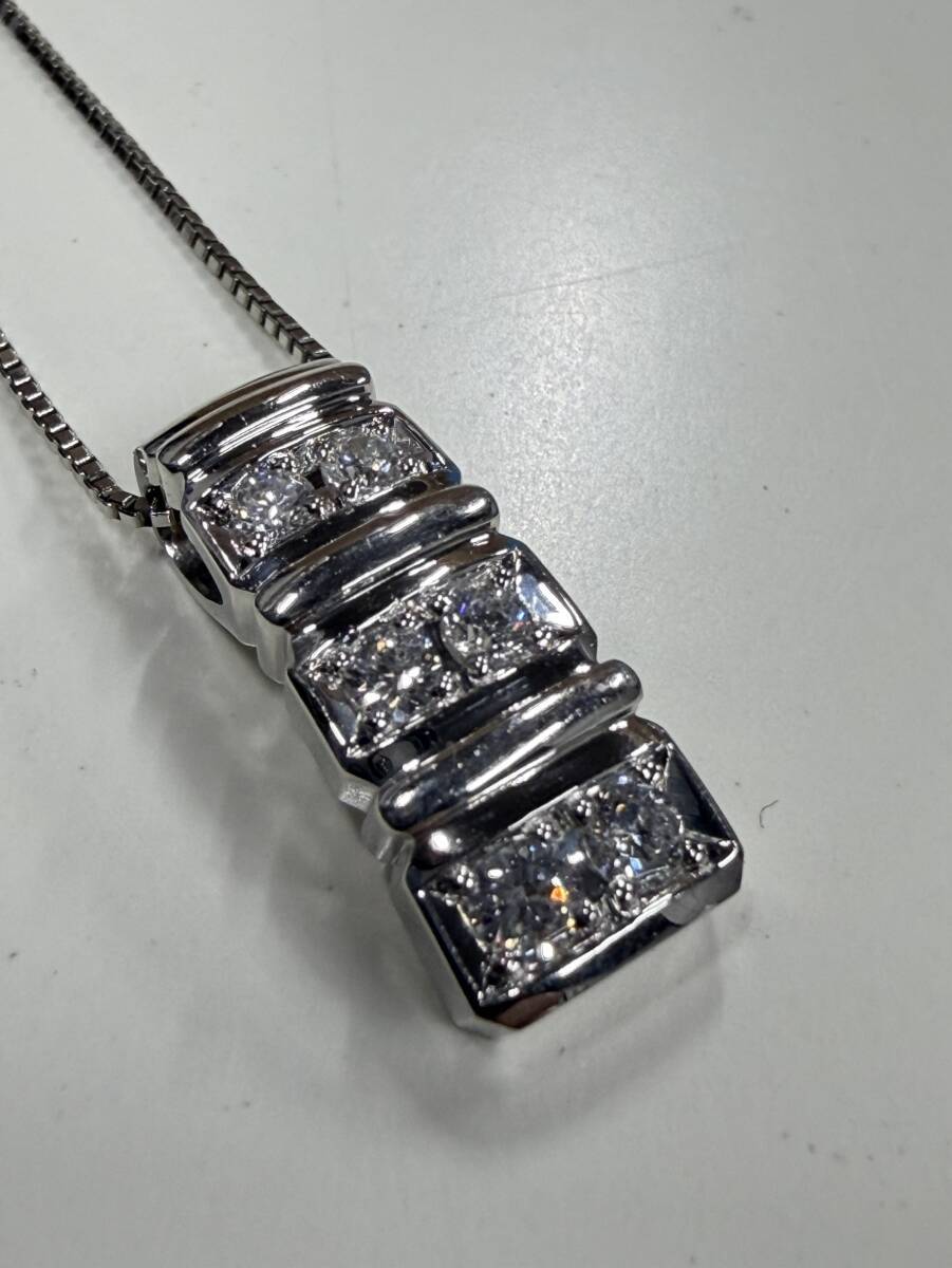  AMBROSE アンブローズ ダイヤペンダント pt850/pt900 ダイヤモンド 0.35ct ペンダントトップ約4.6g/総重量約7.9g 保証書付 3505076011