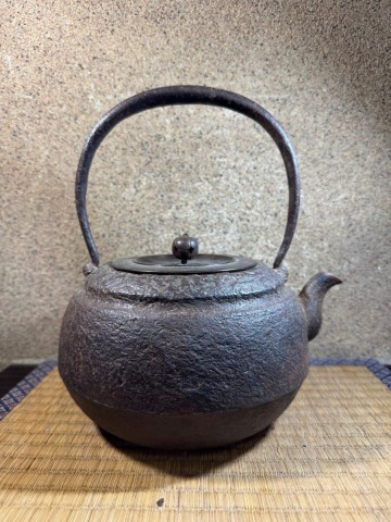釜師　宮崎寒稚　明治時代　白肌　 鉄瓶 煎茶道具