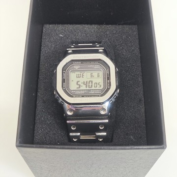 〇● G-SHOCK CASIO フルメタル Gショック GMW-B5000 電波ソーラー 腕時計 シルバー