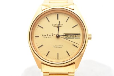 稼働品 ロンジン アドミラル デイデイト ゴールド ラウンド 自動巻き メンズ 腕時計 LONGINES