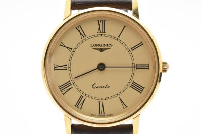 ロンジン グランドクラシック ゴールド ラウンド クォーツ メンズ 腕時計 LONGINES