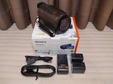 個人出品 使用20時間程度 美品 SONY ソニー FDR-AXP35 デジタル4K ビデオ カメラ　ブロンズブラウン 動作確認済み 予備バッテリー付き
